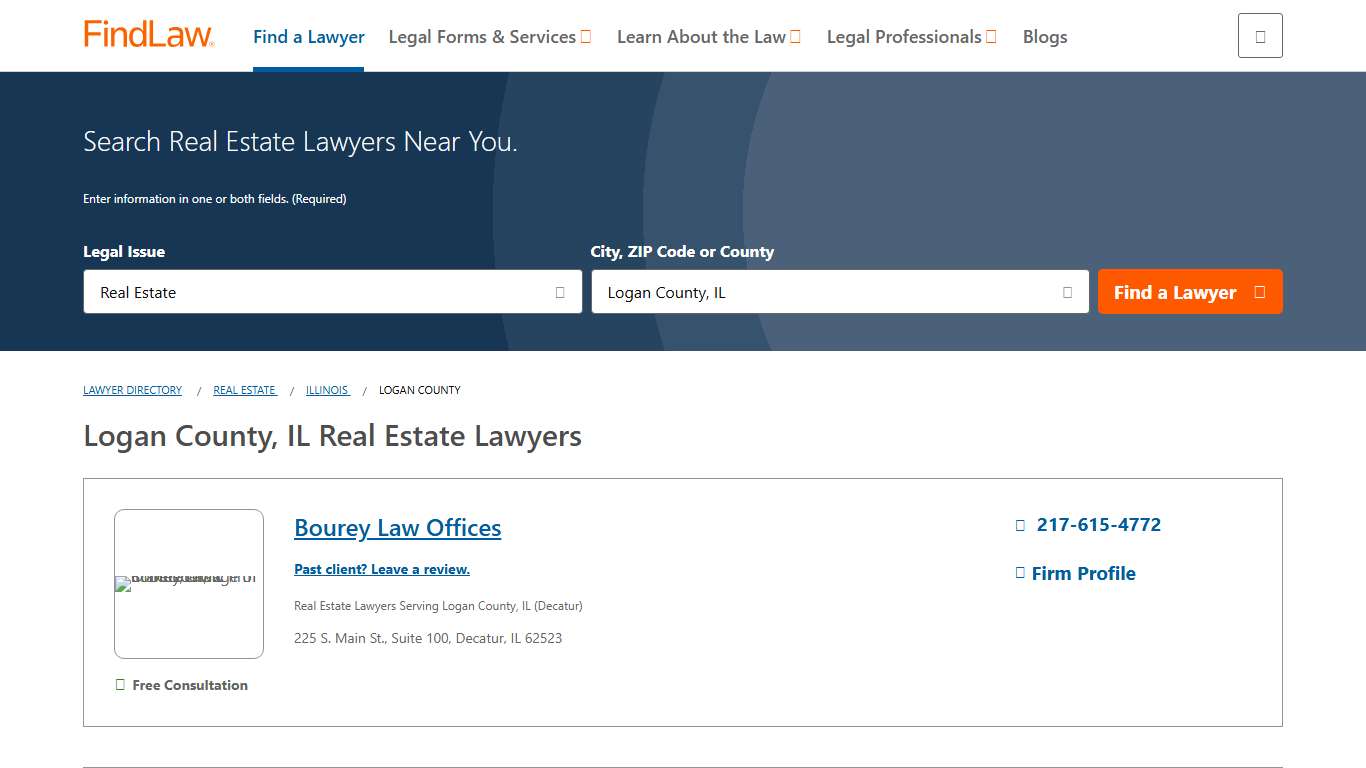 Logan County, IL Real Estate Lawyers 2026 Attorney Directory FindLaw